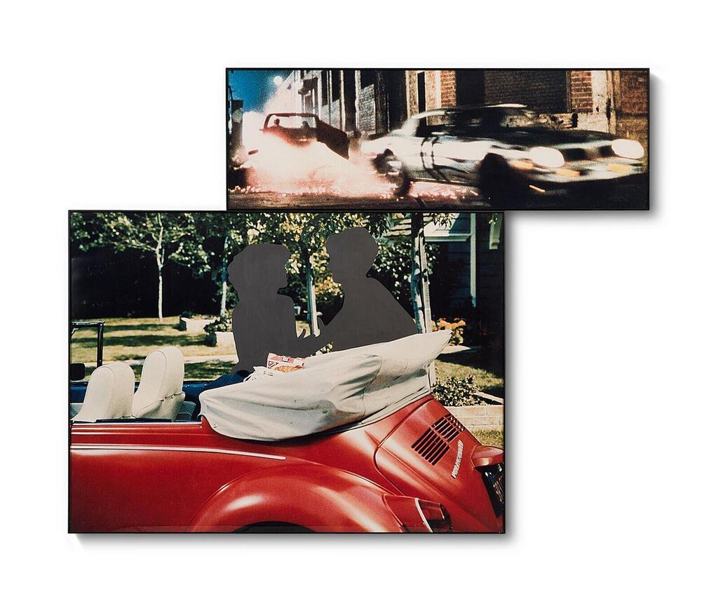 Two Cars (One Red) in Different Environments