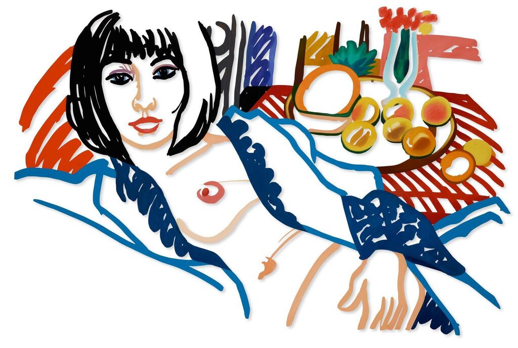 Tom Wesselman, Monica in Robe with Matisse
