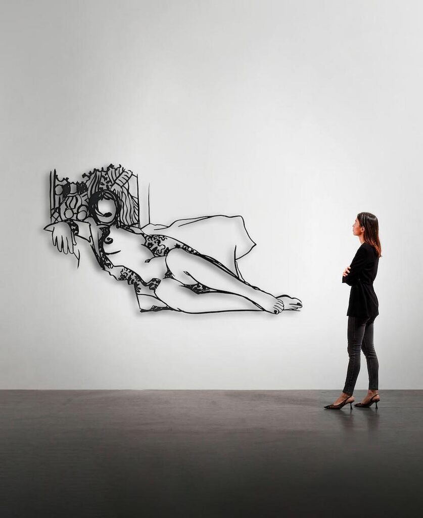 Tom Wesselman, Monica Nude With Matisse (Black Variation #3)
