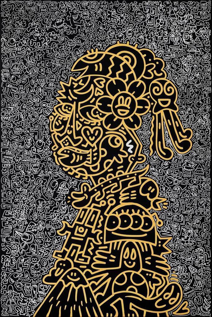 Girl with a Doodle Earring