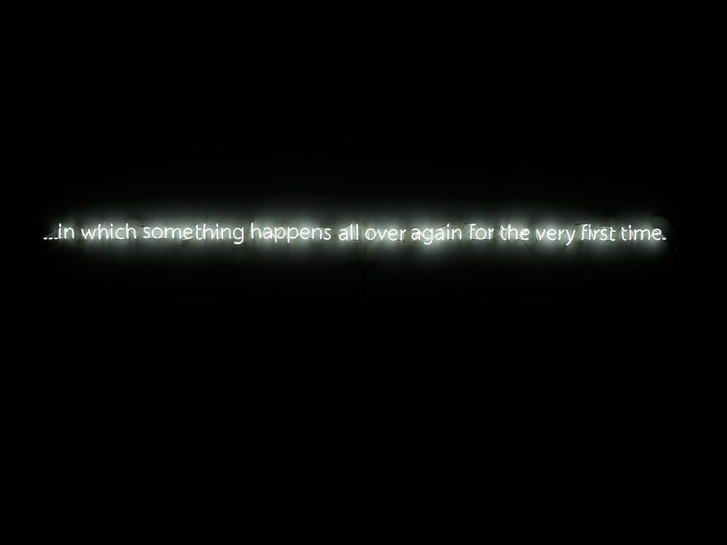 ...in which something happens all over again for the very first time.