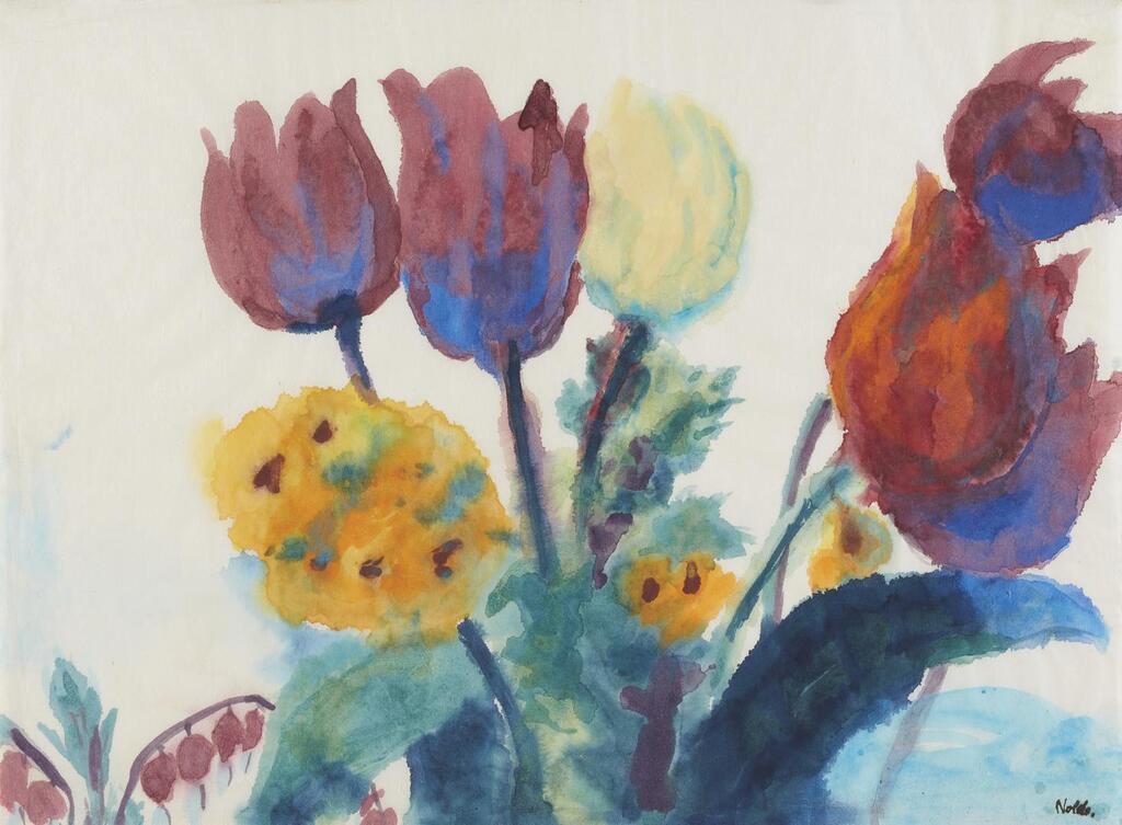 Tulpen, Rudbekia und tränende Herzen