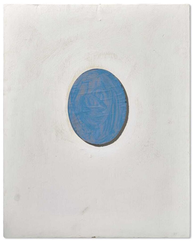 No title (blue oval on panel)