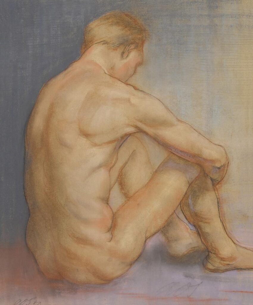 Seated Male Nude