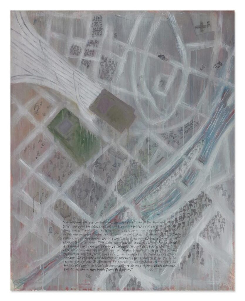 Planta de ciudad con texto