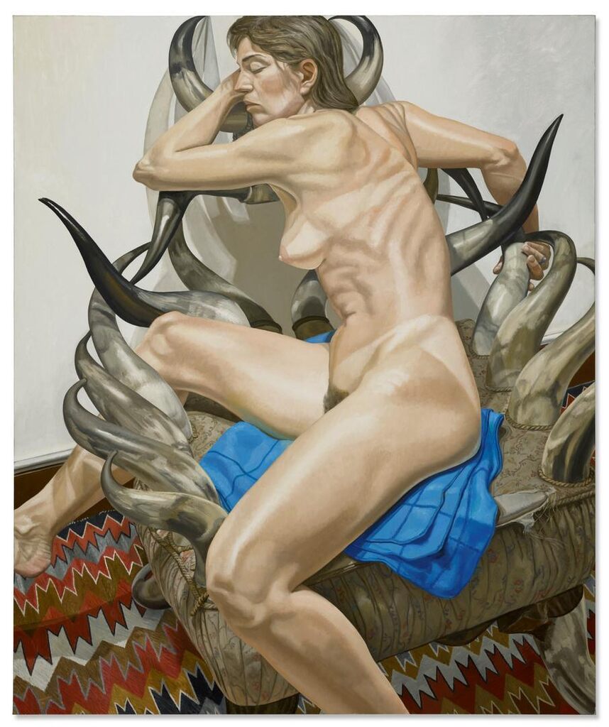 Model with Horn Chair