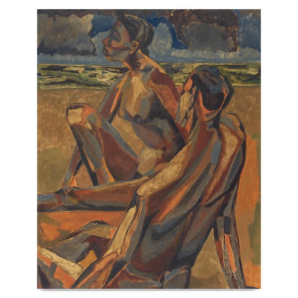 Two Nudes on a Beach (Melanctha)