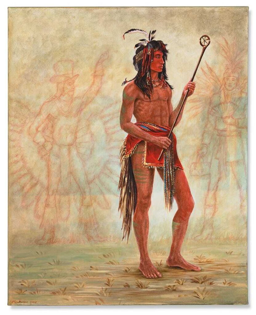 Ah-Nó-Je-Nahge (He Who Stands on Both Sides, A Distinguished Ball Player)