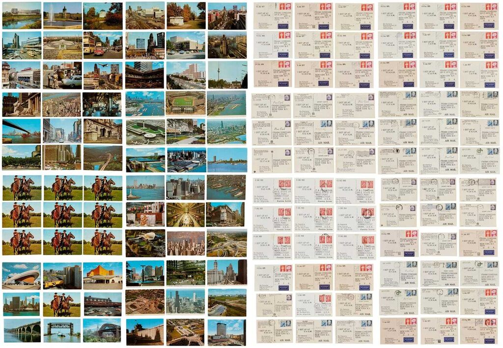 Seventy-two postcards, January 1969 - January 1977, from I Got Up, 1968-79