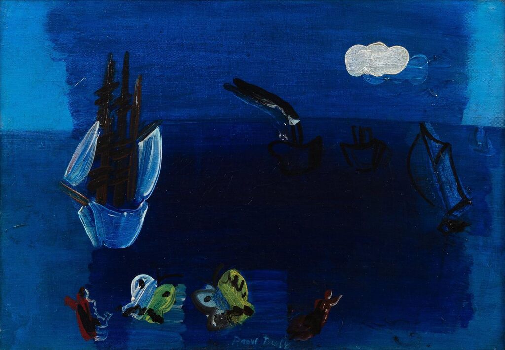 Bateaux, nageurs et papillons