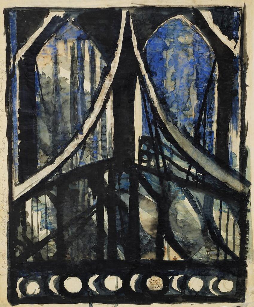 Study of the Brooklyn Bridge (Study for 'New York Interpreted: The Bridge')
