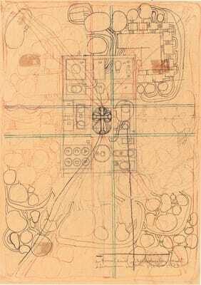 "Entwurf einer unterirdischen stadt" (design for an underground city)