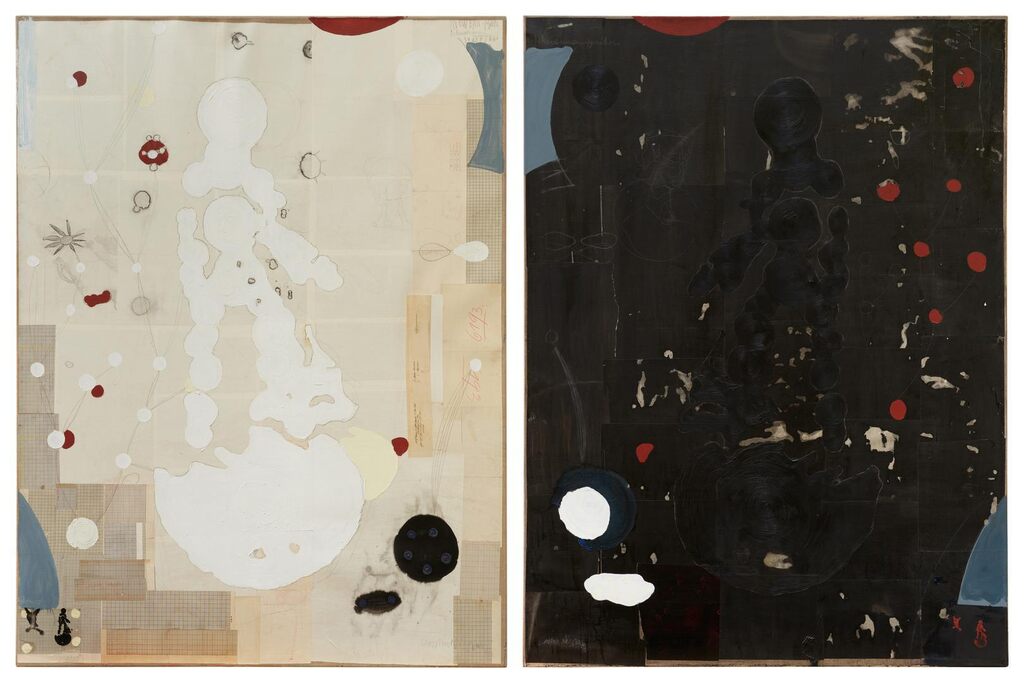i. Schneemannsymptom (Diptychon-weißes Bild); ii. Schneemannsymptom (Diptychon-schwarzes Bild)