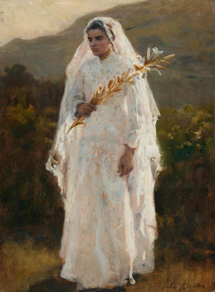Jeune fille en blanc portant un lys (Young Girl in White Carrying a Lily)