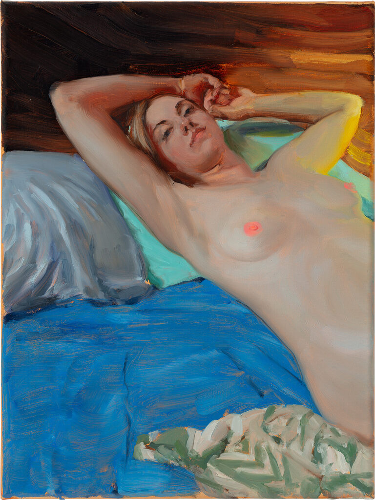 My place beside her in bed