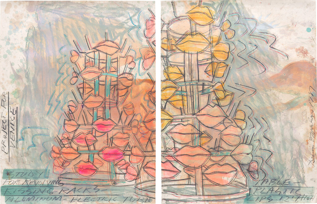 Study For Revolving Kissing Racks