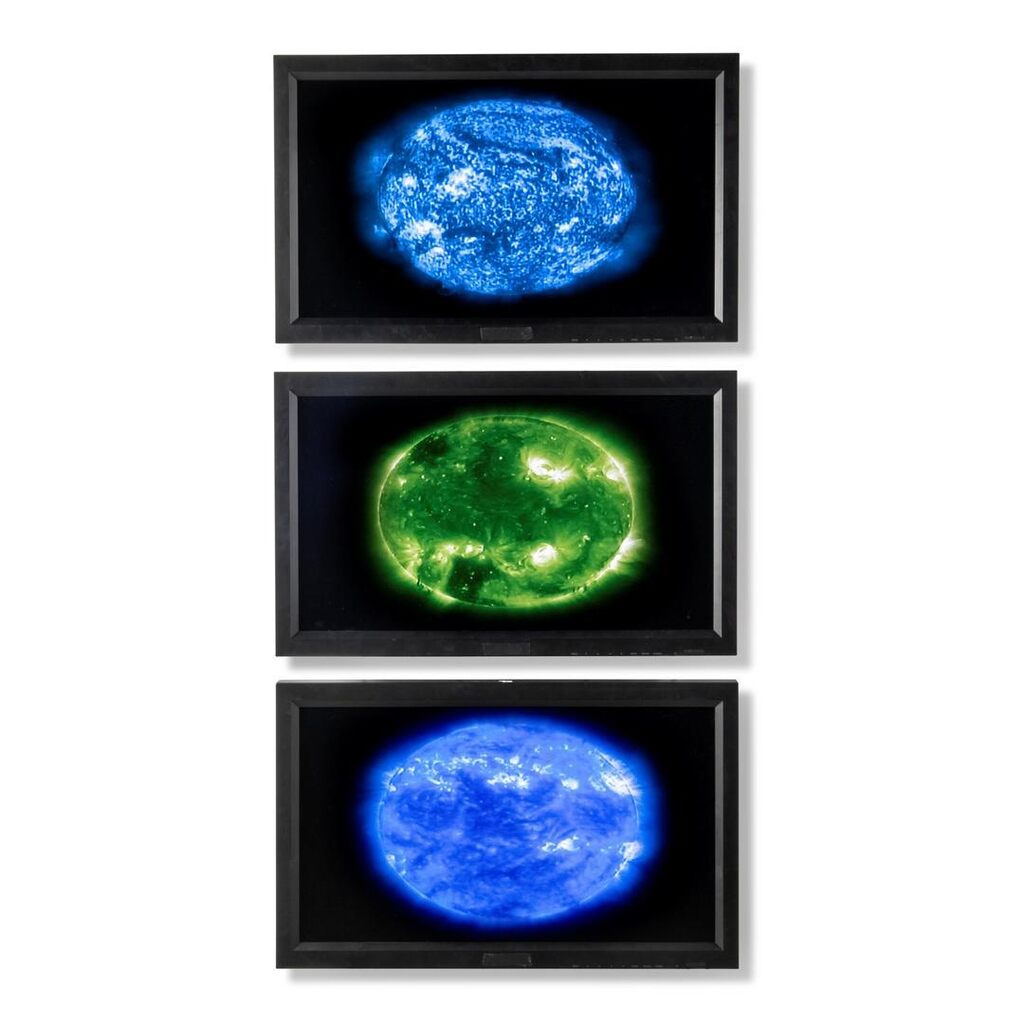 Blue Green Cyan Suns