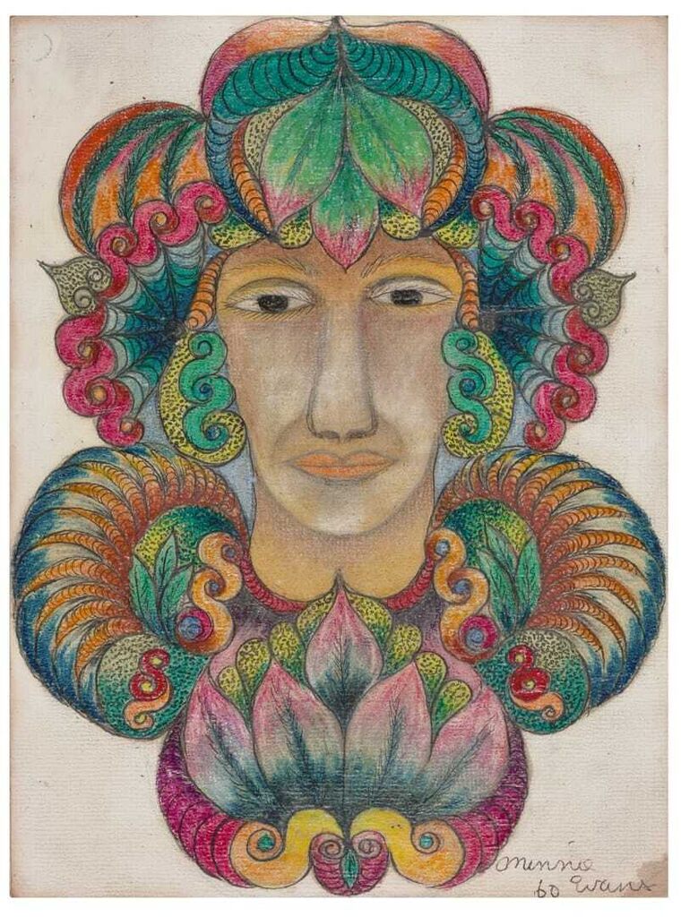 Untitled (Face with Flora)