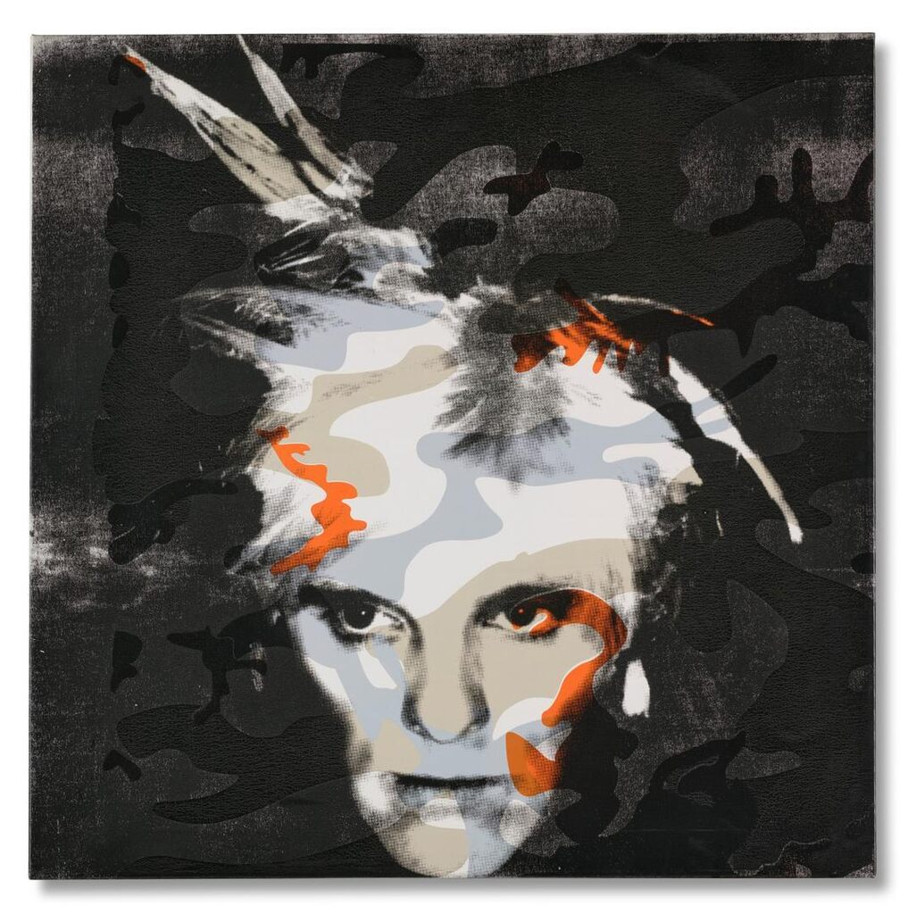Camouflage Fright Wig Orange and Grey