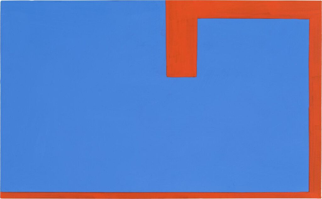 Untitled (light cobalt and vermillion), version 3
