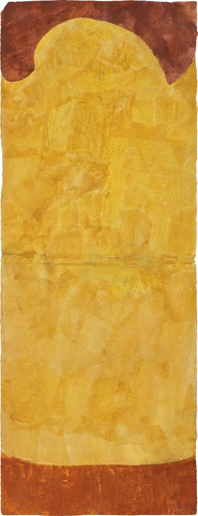 vertical yellow composition with reverse curve