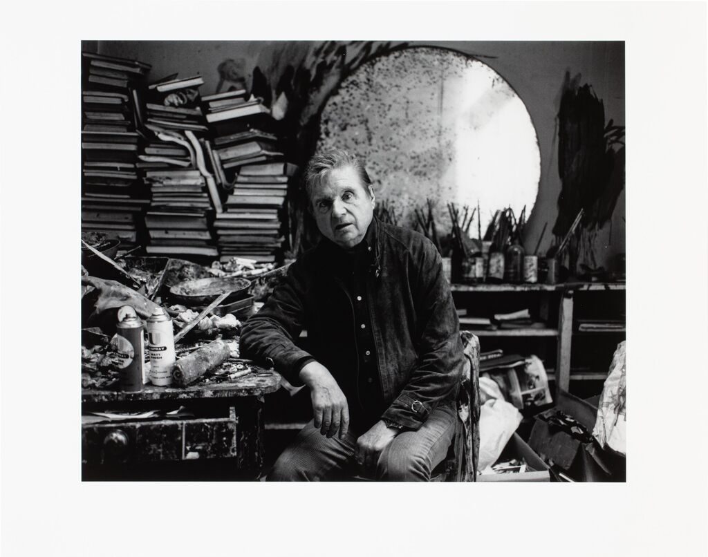 Francis Bacon in his studio, 7 Reece Mews, London, 1982-83
