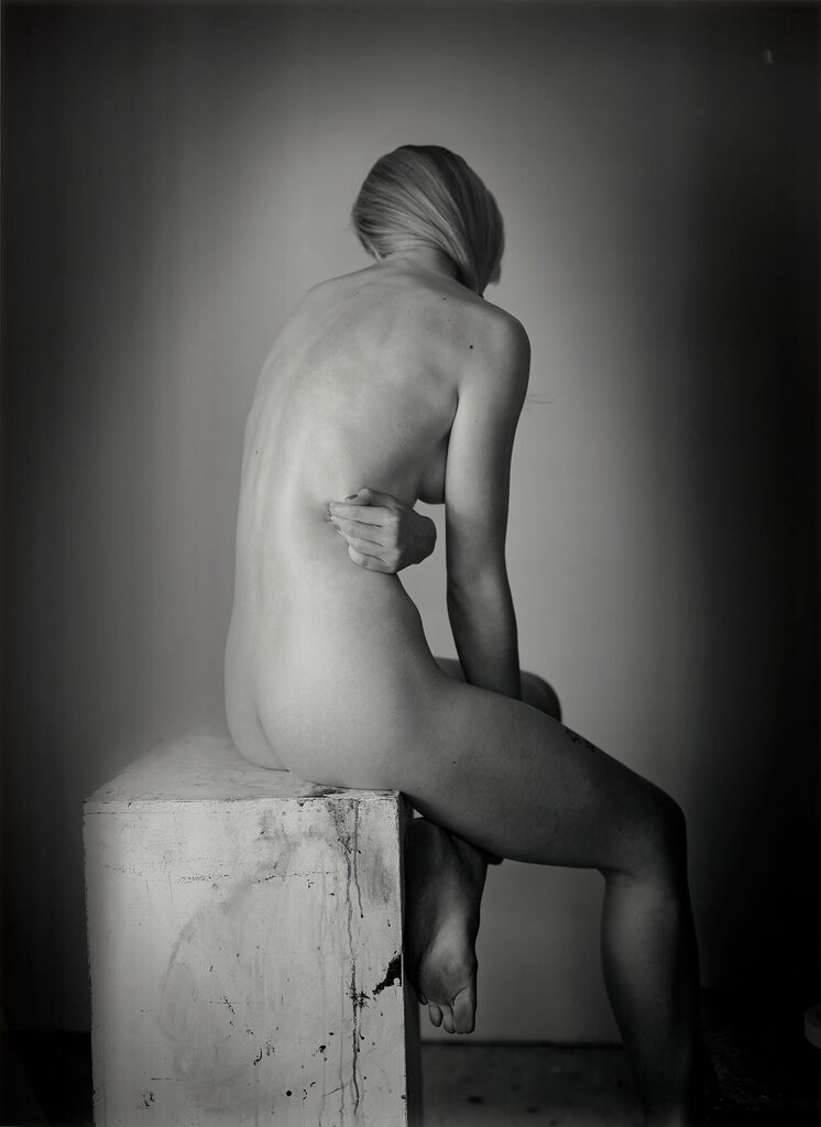Phie on Plinth (black and white)