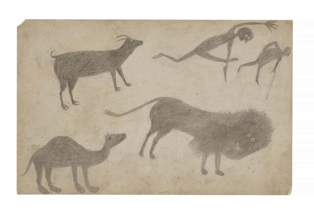 Goat, Camel, Lion and Figures