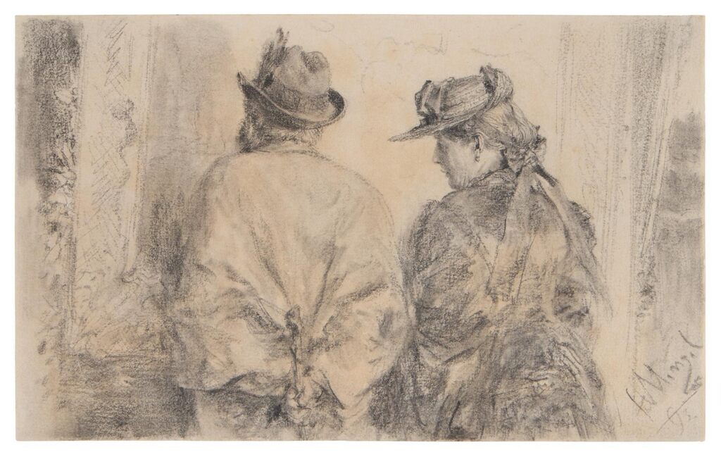 A Couple Looking at a Painting