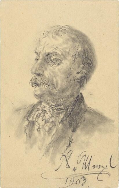 Portrait of a gentleman with a moustache