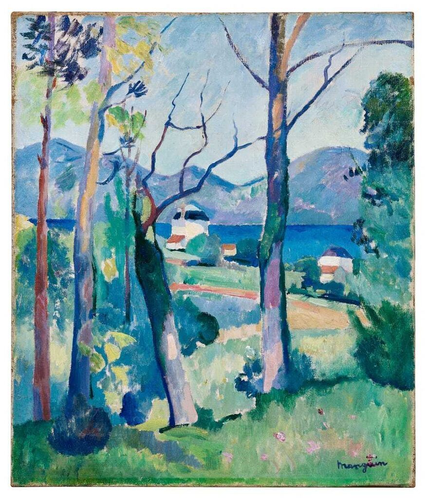 "Château-Martin" through the pine trees, Saint-Tropez