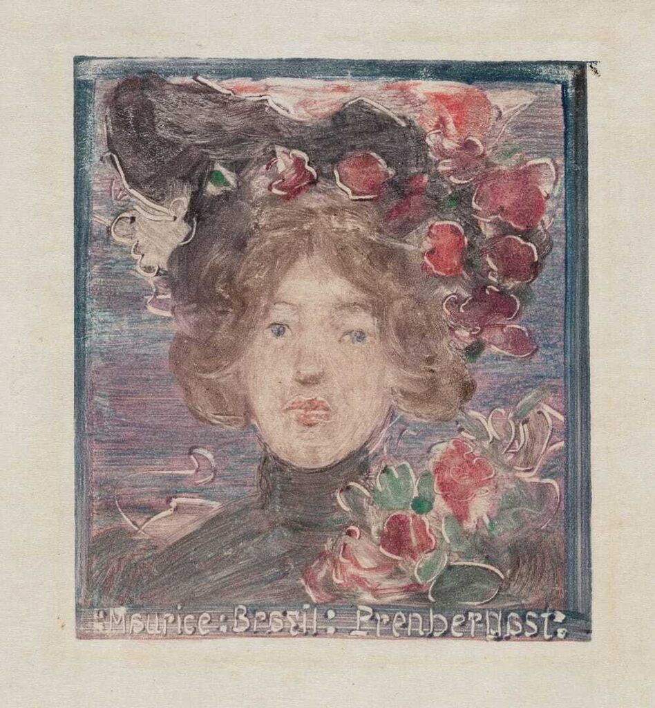 Head of a Girl with Roses