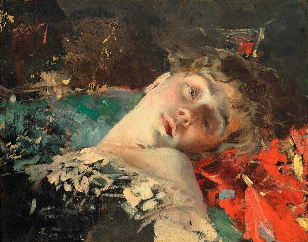 Jeune femme alanguie