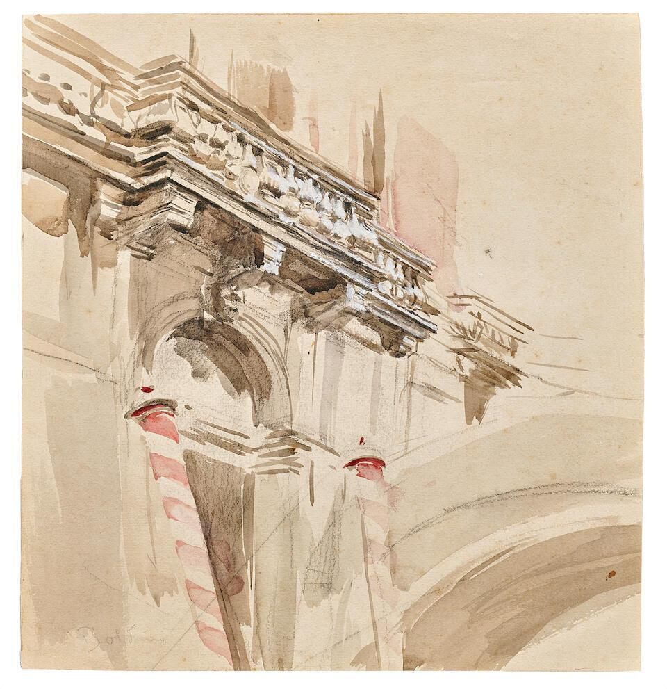 Schizzo di balcone a Venezia