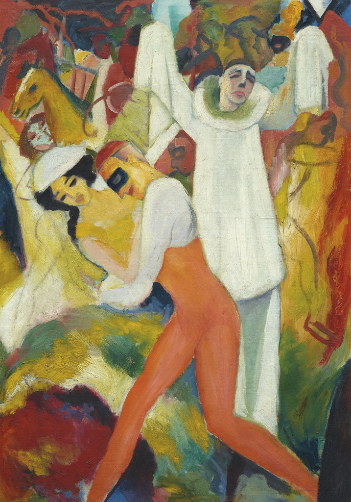 Badende Frauen (recto); Pierrot mit Tänzerpaar (verso)