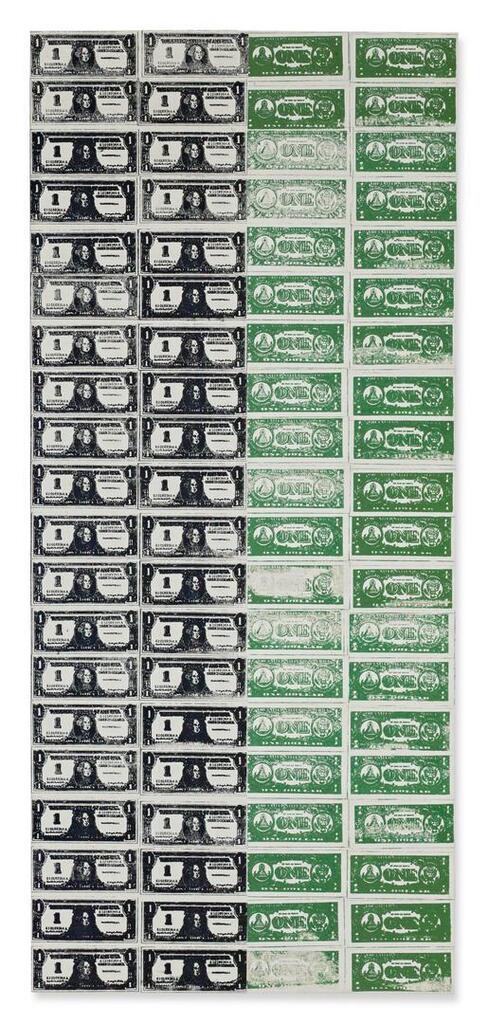 Andy Warhol, Front and Back Dollar Bills | 《美元的正反面（兩部分）》