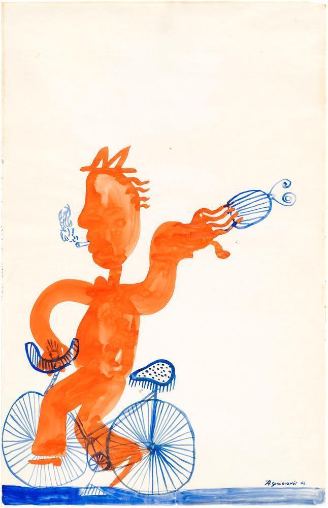 Cycliste fumant