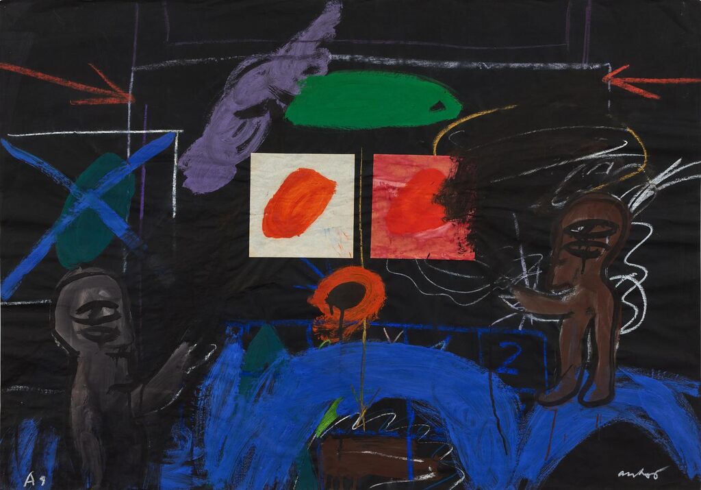 Graue und braune Figur (Grey and brown figure)
