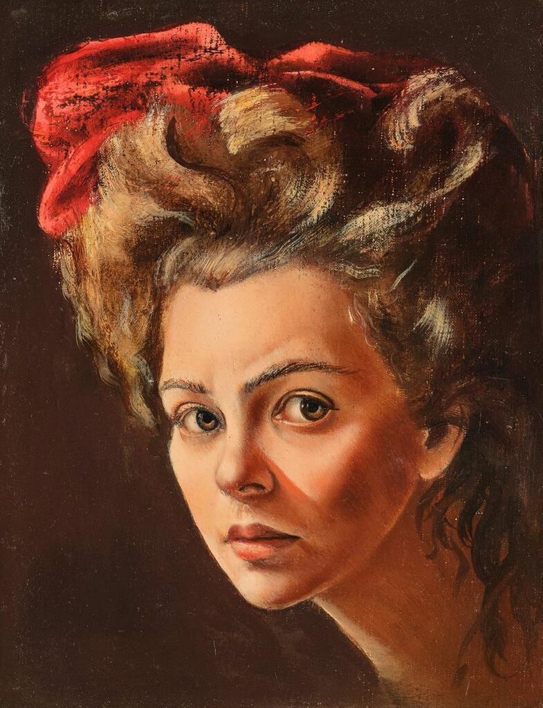 Autoportrait au turban rouge