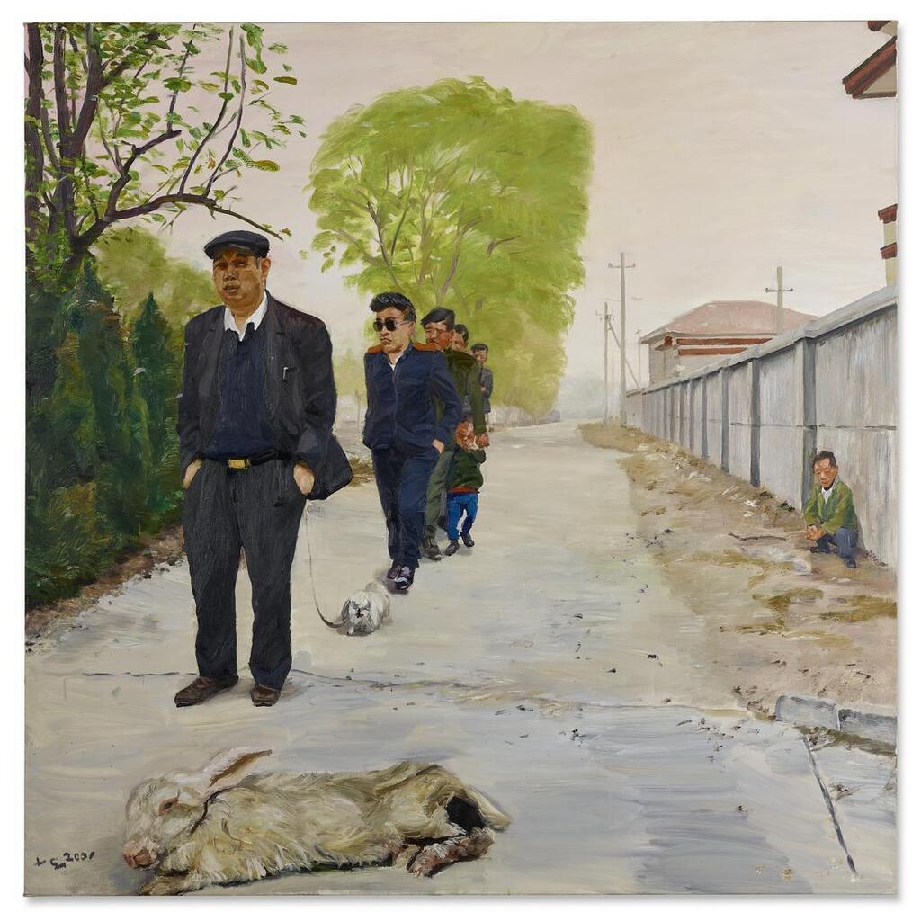 Liu Xiaodong, A Dying Rabbit and Nothing to do Men No. 2