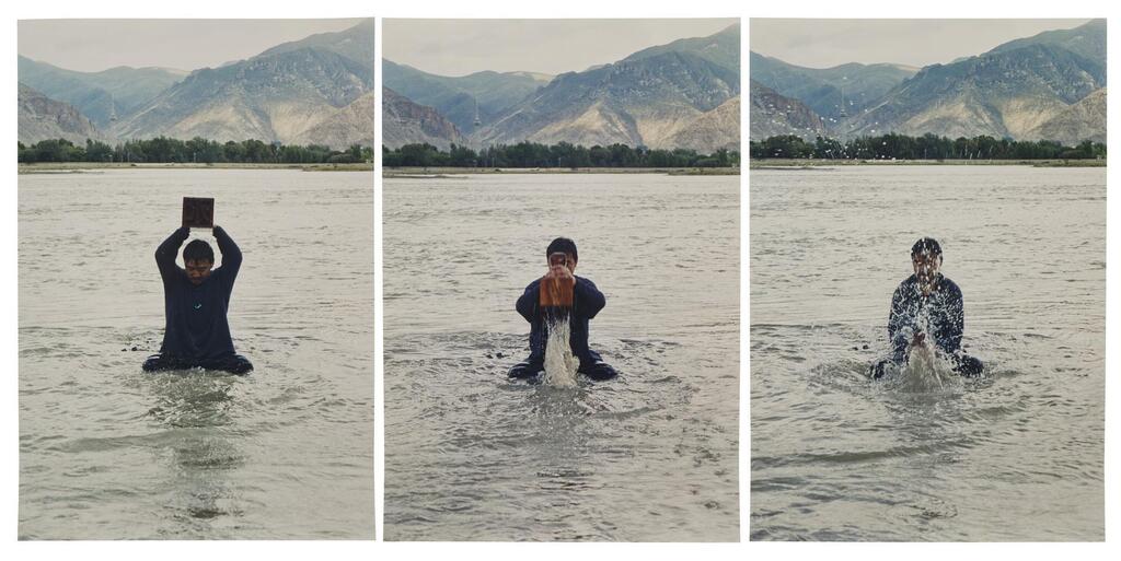 Stamping the Water (Performance in the Lhasa River, Tibet)