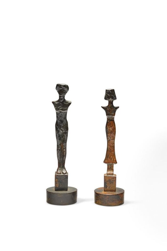 Ensemble de deux 'Caryatide-femme' et 'Caryatide-homme'