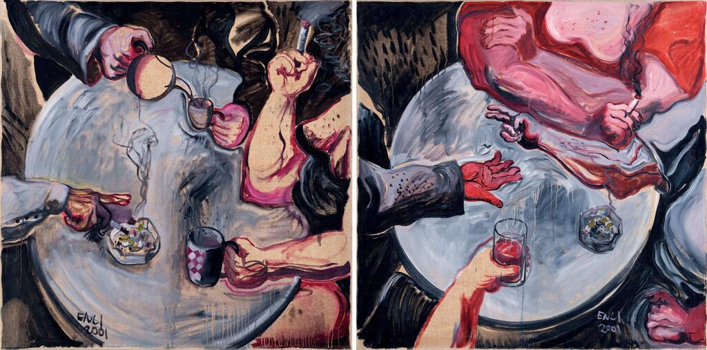 Zhang Enli, A Deal (diptych)