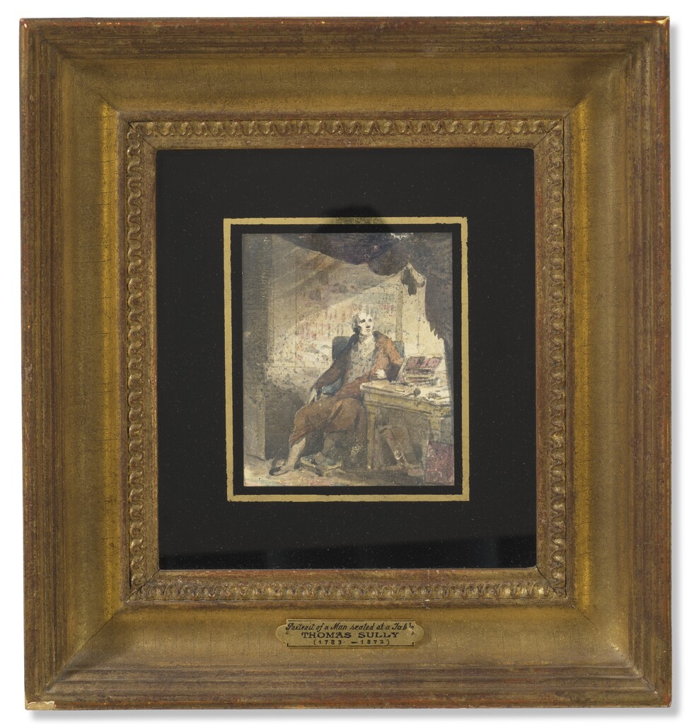 SKETCH FOR A PORTRAIT OF A MAN SEATED AT A TABLE