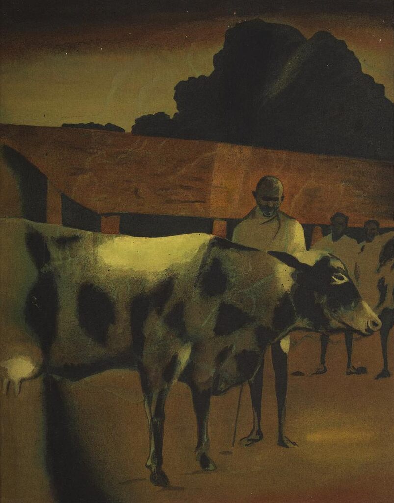 Bapu Observing a Cow