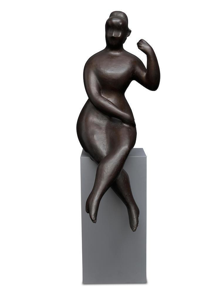 Seated Woman with Raised Arm (Circus Woman)