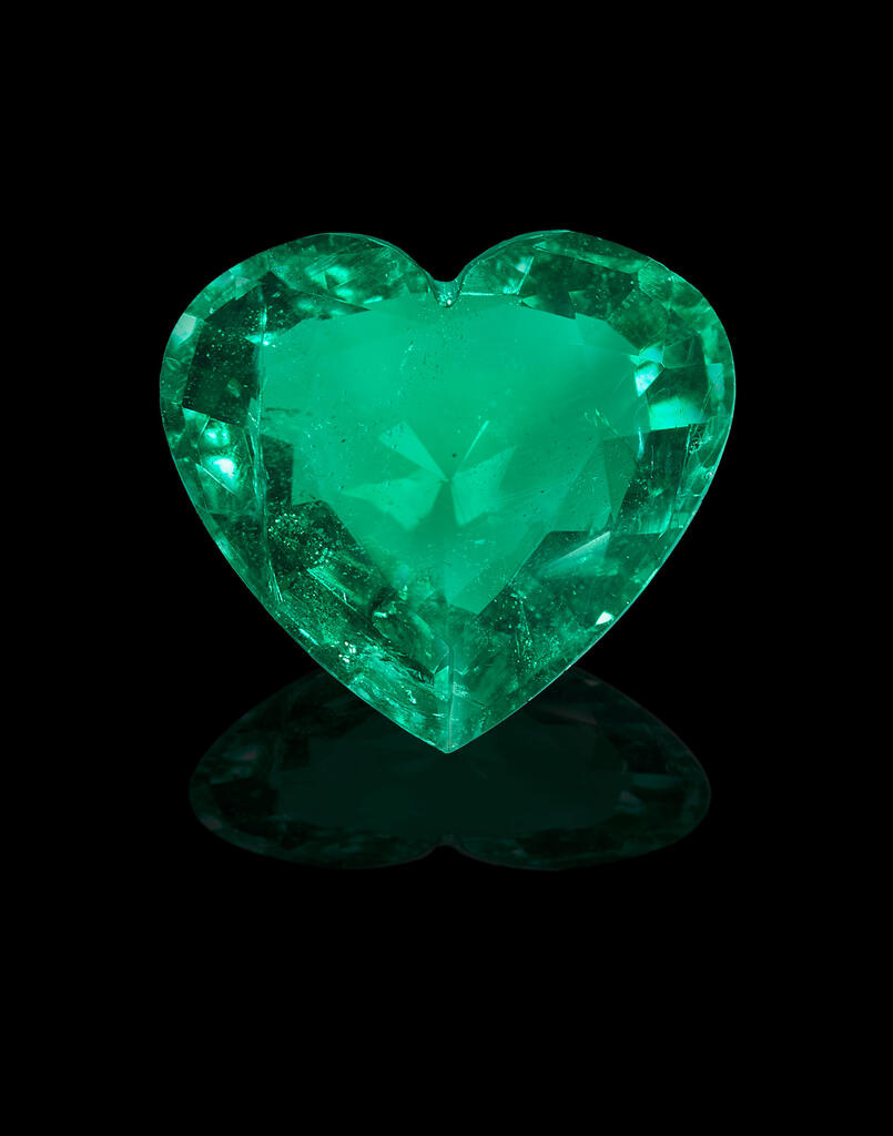 Heart-shaped Emerald