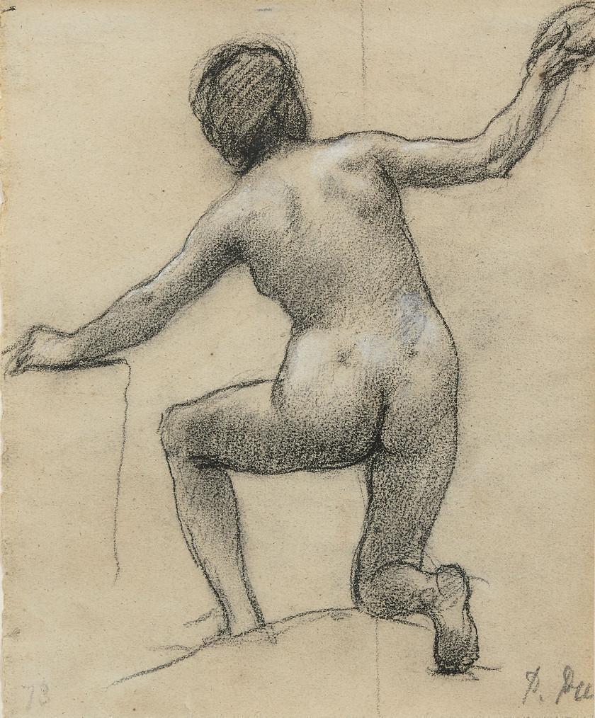 Female nude from behind, study for 'L'Eté'