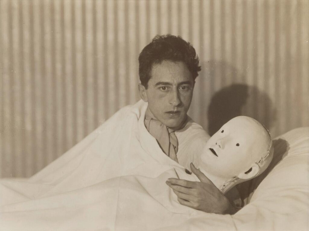 Jean Cocteau with Mask