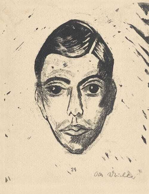 ”Kriegskamerad Montel (Jünglingskopf, Namur 1918)”